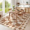 Checkered Easy Jute Rug Washable Modern Rug for Living Room - 2 of 4