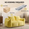 Sapphtopaz Oversized Bean Bag Couch with Pillows,Soft Loveseat Sofa Bed with Memory Foam for Adults,Fluffy 2-Seat Sofa for Living Room,Bedroom - 4 of 4