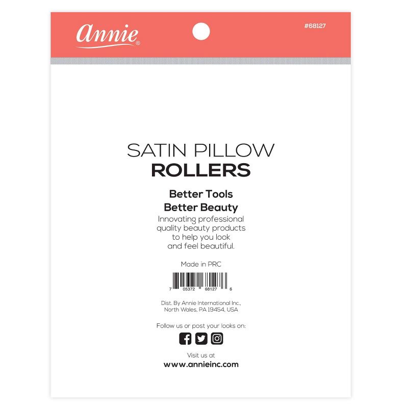 Annie International Satin Pillow Rollers - Black - 10ct, 4 of 5
