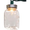 Kurt Adler Indoor/Outdoor Novelty String 10-Light Set, Clear Mason Jars, 11.5ft - 4 of 4