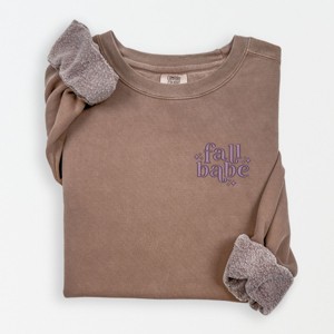 Simply Sage Market Embroidered Fall Babe Stars Lightweight Garment Dyed Sweatshirt - 1 of 4