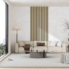 SpassWay 2-PC/4-PCs Acoustic Soundproof Slat Wall Panels 3D Decorative Wall Sculptures Modern Wall Decor Natural Wood/Black/Walnut - 3 of 4
