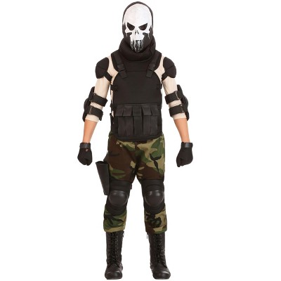 HalloweenCostumes.com Skull Military Man Costume for Boys