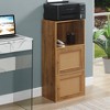 Extra Storage Weave 2 Door Cabinet with Shelf Brown Autumn Haze/Beige Barley - Breighton Home: Magnetic Latch, Boho Style - image 2 of 4