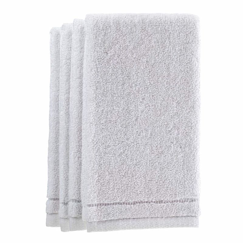 Creative Scents Fingertip Terry Towels Set of 4 - White, 1 of 8