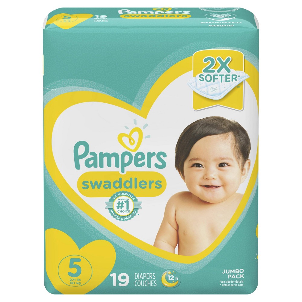 UPC 037000863465 product image for Pampers Swaddlers Diapers Jumbo Pack - Size 5 (19ct) | upcitemdb.com