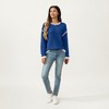 Anna-Kaci Women's Long Sleeve Knit Top with Contrast Trim and Relaxed Fit - 4 of 4