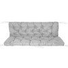 NewHome"Waterproof 2-3 Seater Swing Cushion with Backrest & 8 Tie Straps, 59x43.3x3.9in for Outdoor Use"Grey - 3 of 4