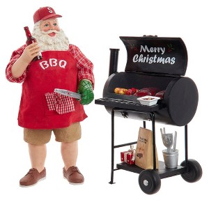 Kurt Adler 10.75-Inch Barbecue Grill Santa - 1 of 4