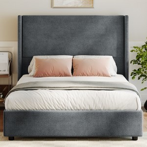 Dyonery Queen Upholstered Platform Be...