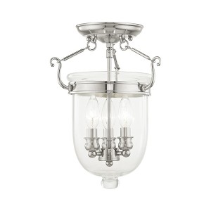 Livex Lighting Jefferson 3 - Light Flush Mount in  Polished Nickel - 1 of 1