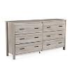 ORRD 6-Drawer Dresser, Modern Faux Wood Storage Chest 60" Wide | Slim 16" Depth Bedroom Organizer with 6 Sleek Handles - 4 of 4