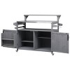 Rolling Kitchen Cart With Storage Cabinet,Kitchen Island Cart With Internal Storage Rack,Adjustable Shelf And Spice Rack -Maison Boucle - 4 of 4
