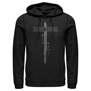 Men's Star Wars The Mandalorian Darksaber Katakana Pull Over Hoodie - 1 of 4