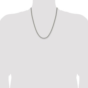 Chisel Stainless Steel Polished 4.5mm 22" Round Curb Chain Necklace - 1 of 4