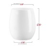 Smarty Had A Party 12 oz. Solid White Elegant Stemless Plastic Wine Glasses (64 Glasses) - 3 of 4