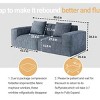 2-Seat Combo Modular Sofa, Oversized Sofa with Deep Seat and Wide Armrests, Sofa with Corduroy Velvet Fabric and Foam Filling-Baofuwish - 4 of 4