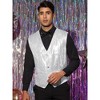 INSPIRE CHIC Men's V-Neck Sleeveless Party Shiny Sequin Vest - 2 of 4