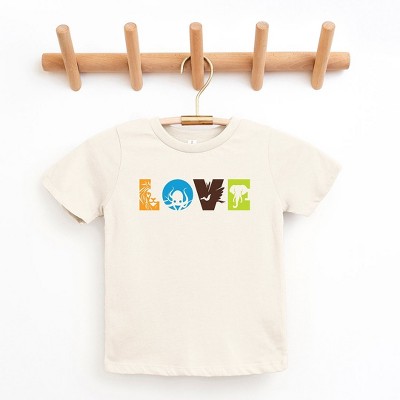The Juniper Shop Love With Animal Letters Toddler Short Sleeve Tee
