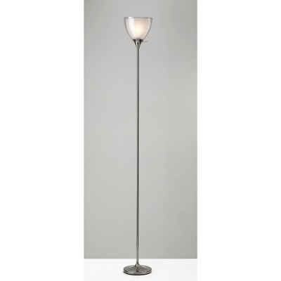 Presley 72'' Polished Nickel Torchiere Floor Lamp with 3-Way Switch