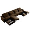 157.5" Corduroy Cloud U-Shaped Modular Sectional Sofa with Deep Seat & 2 Storage Ottomans - 4 of 4