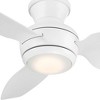 Casa Vieja 36" Whirl Modern Country Indoor Outdoor Ceiling Fan 3 Blade LED Light Remote Control Matte White Finish Bedroom Patio Living Room Hugger - 3 of 4