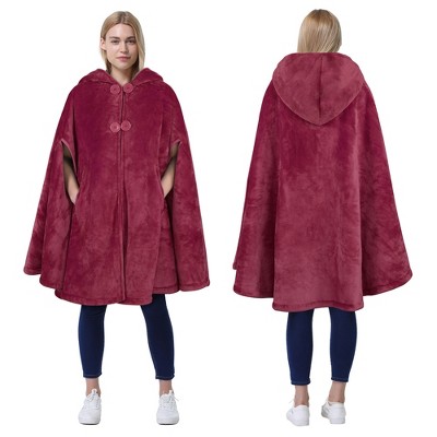 Catalonia Women's Fuzzy Fleece Cardigan, Open Front No Sleeve Shrug, Cozy Hoodie Blanket Shawls Wearable, Valentine’s Day Gift Woman