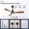 Sofucor Low Profile Ceiling Fan With Lights Remote Control 48'' Modern Wood Blade Ceiling Fan For Bedroom Living Room Indoor Outdoor Farmhouse Patio - 2 of 4