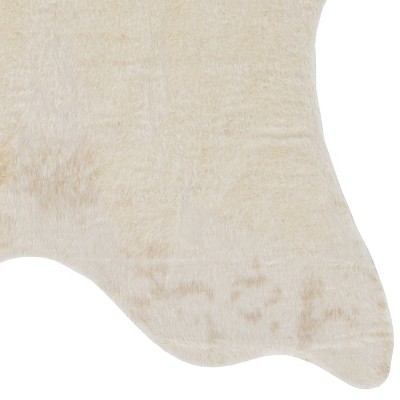 Tufted Grey Mix Faux Cowhide Rectangular Rug 5' x 7'