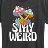 Women's - Instant Message - Stay Weird Mushrooms Short Sleeve Graphic T-Shirt - 2 of 4
