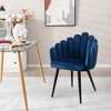 Costway Dining Chair Velvet Upholstered Modern Accent Arm Chair for Living Room, Bedroom - 2 of 4