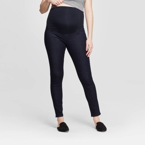 Maternity Mid-Rise Crossover Panel Jeggings - Isabel Maternity by Ingrid & Isabel Dark Wash 16, Women