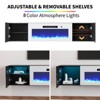 AMERLIFE Fireplace TV Stand with Electric Fireplace LED Lights Console for TV - 4 of 4