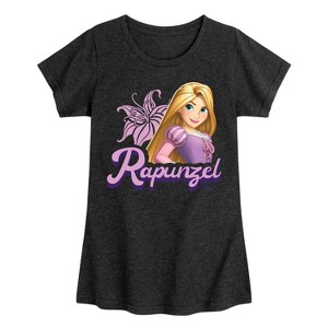 Girls' - Disney Princess - Rapunzel Headshot Fitted Short Sleeve Graphic T-Shirt - 1 of 4