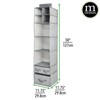 mDesign Fabric Nursery Hanging Organizer with 7 Shelves/3 Drawers - 3 of 4