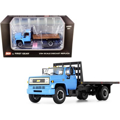 Chevrolet C65 Flatbed Truck Light Blue 1/64 Diecast Model by DCP/First Gear