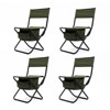 VisioGear Folding Chair, 5-Piece Folding Outdoor Chairs Set with 1 Table, Camping Chair for Picnics, Backyard, Black & Green, 19.3"*15.35"*30.5" - 4 of 4