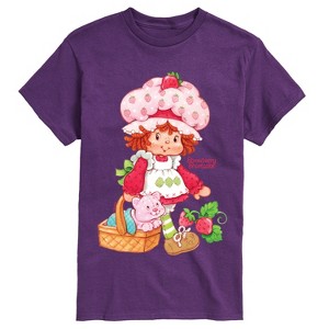Men's - Strawberry Shortcake - Custard In Basket Short Sleeve Graphic T-Shirt - 1 of 3