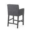 26" Upholstered Counter Stool with Armrests and Rubberwood Frame, Modern Comfortable Seating for Kitchen - 2 of 4