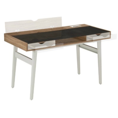 Modern Design Computer Desk With Storage Sand Stone - Techni Mobili : Target