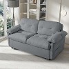 ORRD Oversized Chenille Loveseat Sofa, 2-Seater Deep Seat Cloud Couch, Modern DIY Sofa, Black - 2 of 4