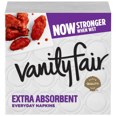 Vanity Fair Entertain Disposable Paper Napkins, White, 240 count 