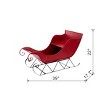 FURNIinspire Decorative Holiday Scene Props Large Iron Sleigh Distressed Christmas Santa Holiday Decoration, Home Decor, Red, 39"*17.7"*22" - 3 of 4