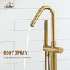CASAINC Single-Handle High Arch Floor Mounted Freestanding Tub Faucet with Hand shower - 2 of 4