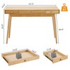 Fch Natural Wood Color Solid Wood 120 * 60 * 76Cm Three-Draw 1Pcs Computer Desk - 3 of 4