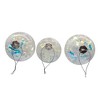 Kurt Adler 90MM Glass Iridescent Snowflake Ball, Finial, and Onion 3-Piece Ornament Set - 3 of 4