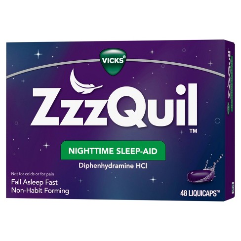 ZzzQuil Nighttime Sleep-Aid LiquiCaps - Diphenhydramine HCl - image 1 of 4