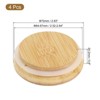 Unique Bargains Wide Mouth Mason Jar Bamboo Lids with Silicone Sealing Rings 4 Pcs - 2 of 4