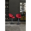 Bar Stools Set of 2 - Adjustable Barstools with Back and Footrest, Counter Height Bar Chairs for Kitchen - 2 of 4