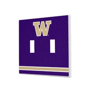 NCAA Big Ten Universities Stripe Hidden-Screw Light Switch Plate for Double Toggle - 1 of 4
